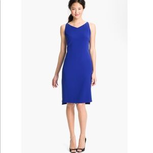 New T TAHARI Electric Blue Sylvia V-neck Dress 10